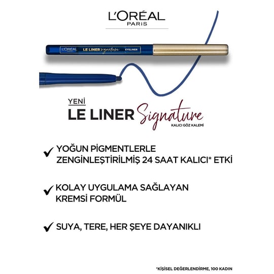 Loreal Paris Le Liner Signature Göz Kalemi 02 Blue Jersey | Tshop