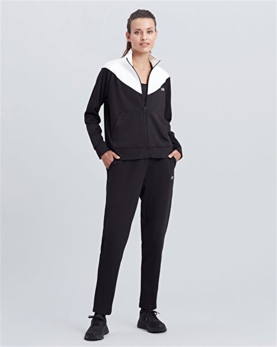 Skechers W Micro Color Block Suit Kadın Siyah Eşofman Takımı - S212251-001  İndirimli Fiyatlarıyla