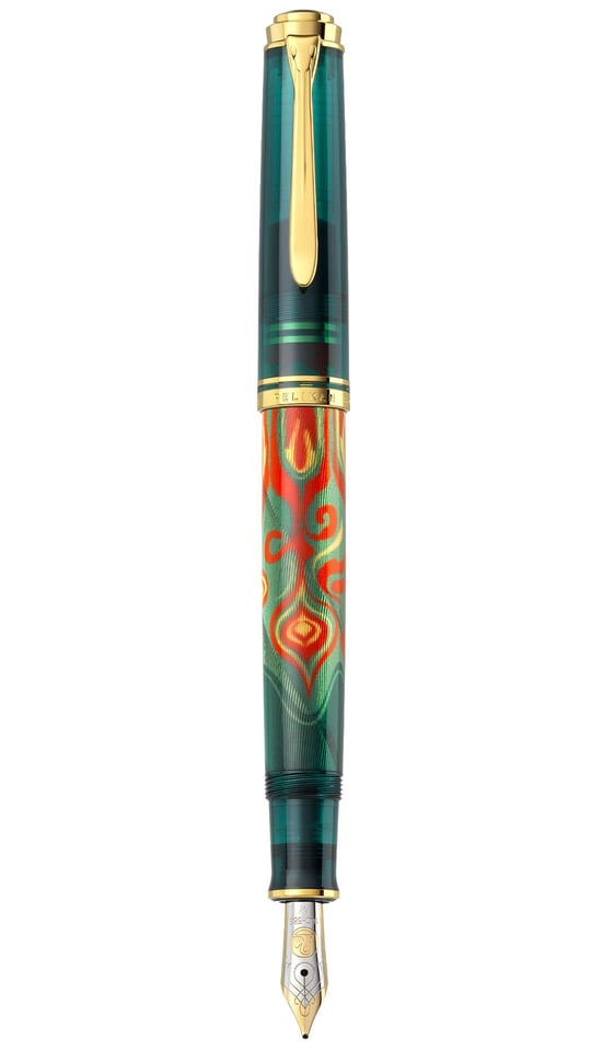 Pelikan Souveran M600 Turquoise - White Fountain Pen