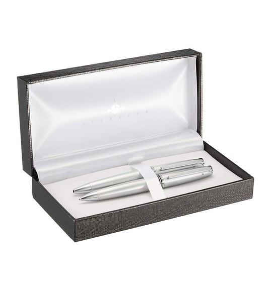 Steelpen Planet Serisi 0028DT Krom Gold Dolma Kalem+Tükenmez