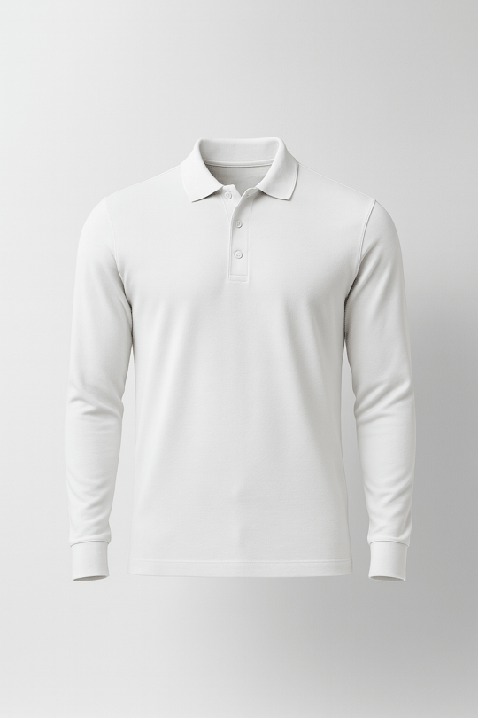 Ridley Regular Fit Doubleface Interlok Polo Yaka Erkek Sweatshirt - Beyaz