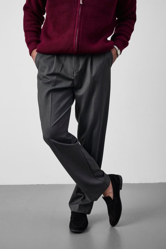 Marlon Premium Regular Fit Kumaş Erkek Pantolon - Füme