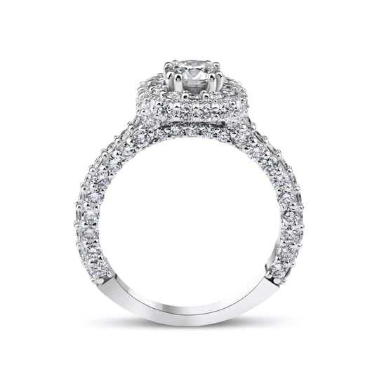 Aura cushion-cut diamond ring