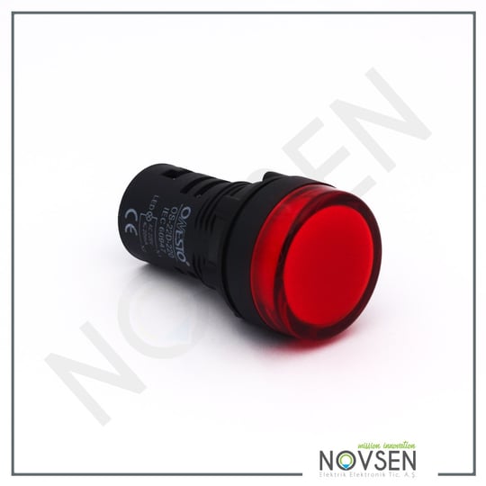 Onesto Ledli Sinyal Lambası (Kırmızı) 220VAC ve Fiyatları | NOVSEN
