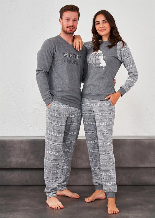 Erkek Termalı Pijama Takımı - 10288 | Relax Mode