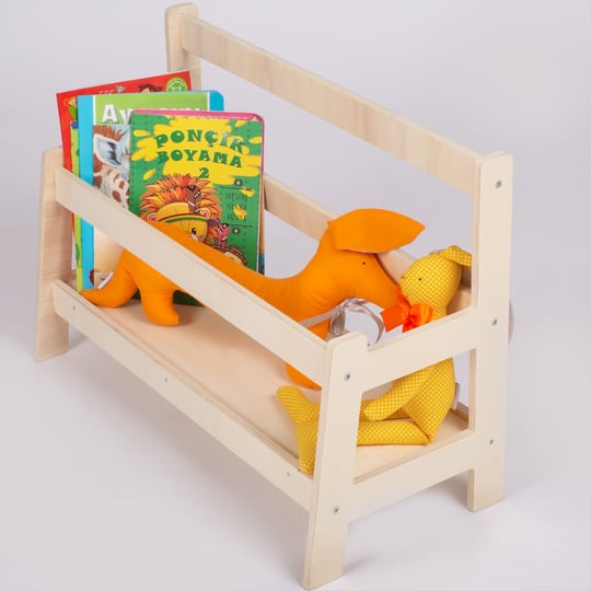 Wood Montessori Çocuk Odası Bank Kitaplık | meltemonline