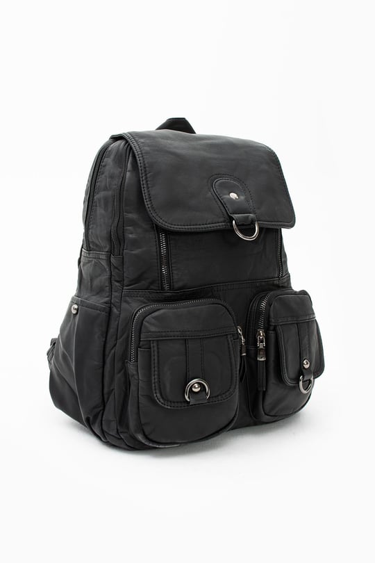 Yıkanmış Deri Sırt Çantası Taba (Model: 571-11-11E)