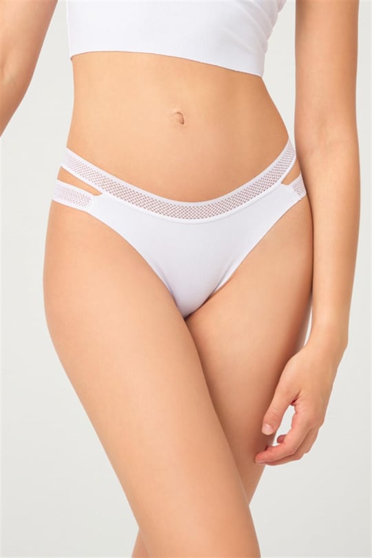 Cottonhill Laser Cut Women's Brazilian 3-Pack Panties with Ruched Back