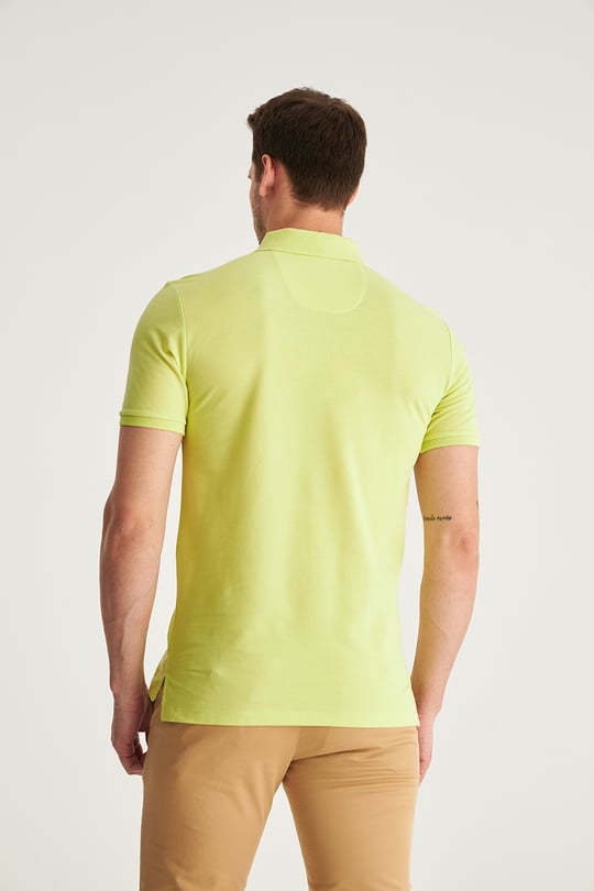 Kısa Kollu Basic Polo T-shirt Fıstık Yeşili