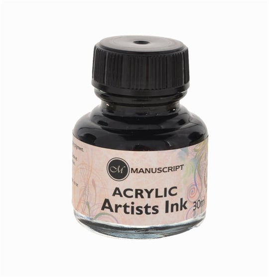 Manuscript Acrylic Artists Sepia Dip Pen Ink, 30mL