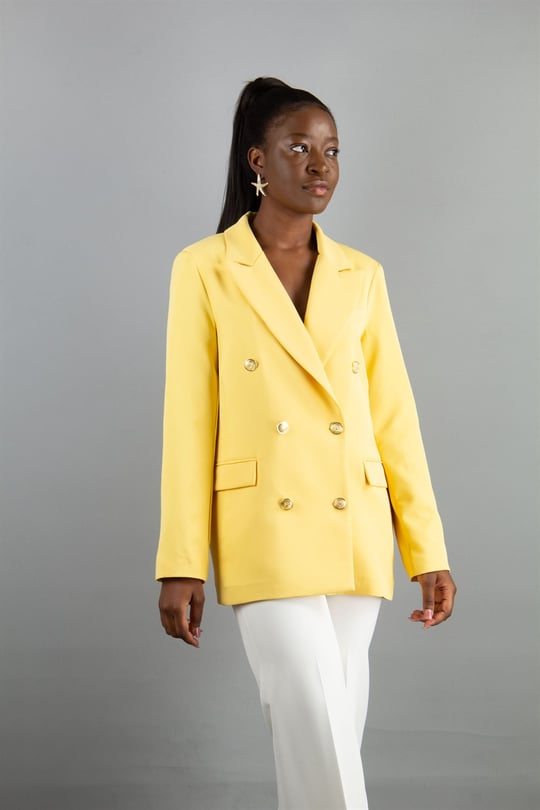 Womens yellow blazer jackets Outlet