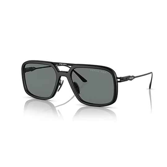 Prada PR 57ZS 19F09T 55 Erkek Kare Gri Metal Güneş Gözlüğü |