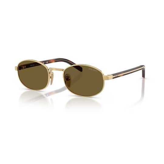 Prada PR B53S 5AK09Z 52 Unisex Oval Altın Metal Güneş Gözlüğ