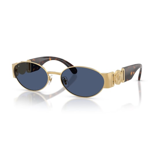 Versace VE 2299 100271 56 Unisex Oval Gold Metal Güneş Gözlü