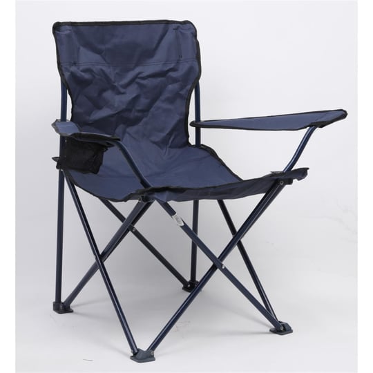 Katlanır Rejisörlü Kamp Sandalyesi Renkli İskelet Bardaklıklı Mavi