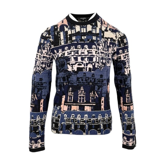 Chanel Multicolor Chateau Des Dames Cashmere 2021 Pullover 36