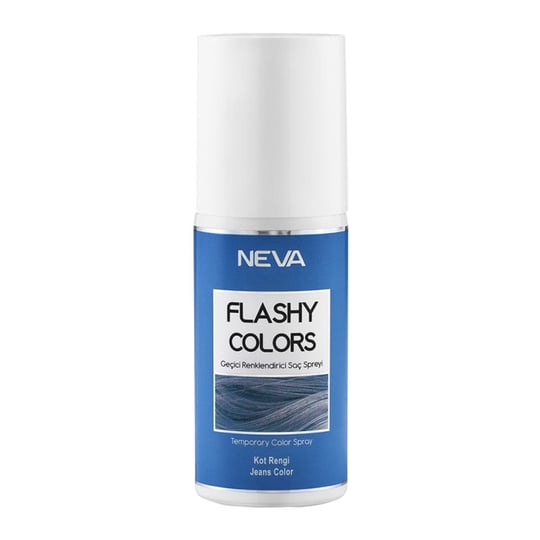 Neva Flashy Colors Geçici Renklendirici Saç Spreyi Açık Mavi 75 ml - Platin