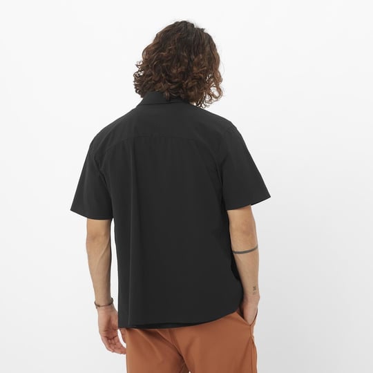 Salomon XPLRATION SS SHIRT M Erkek Gömlek Deep Black LC2438400