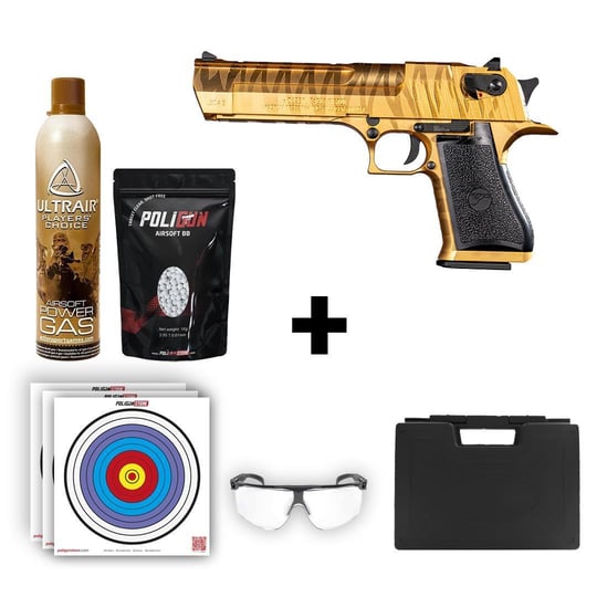 Cybergun Desert Eagle .50AE Altın Kaplan Desen + Green Gas + 0.20