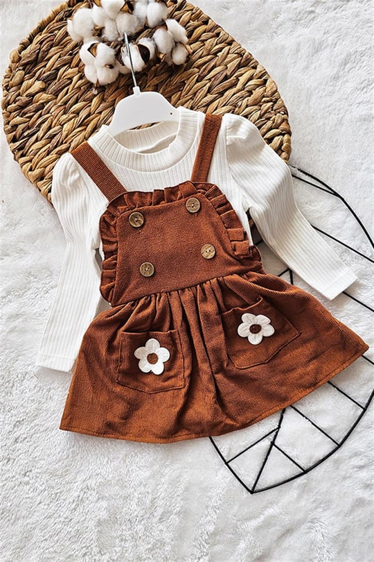 Pembe Renkli, Çantalı Kız Bebek Elbise Özel Set