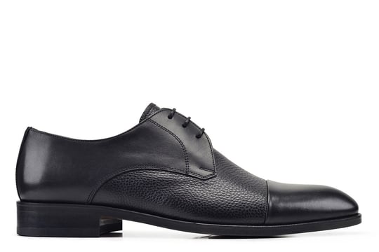Hakiki Deri Siyah Klasik Bağcıklı Kösele Erkek Ayakkabı -8972-