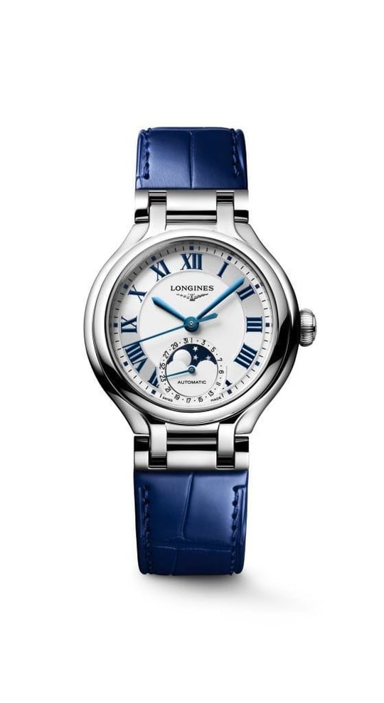 lunaページ Longines PrimaLuna Moonphase L81265797 Kadın Kol Saati L8.126.5.79.7