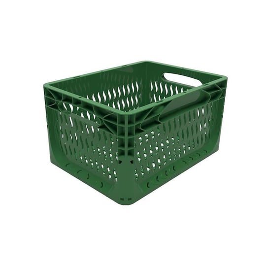 Compact 40-30-22 cm Delikli Plastik Kasa Yeşil - Sanayi Store