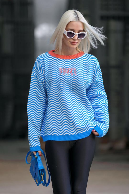 Mavi Oversize Kadın Kazak MG1251 - Madmext