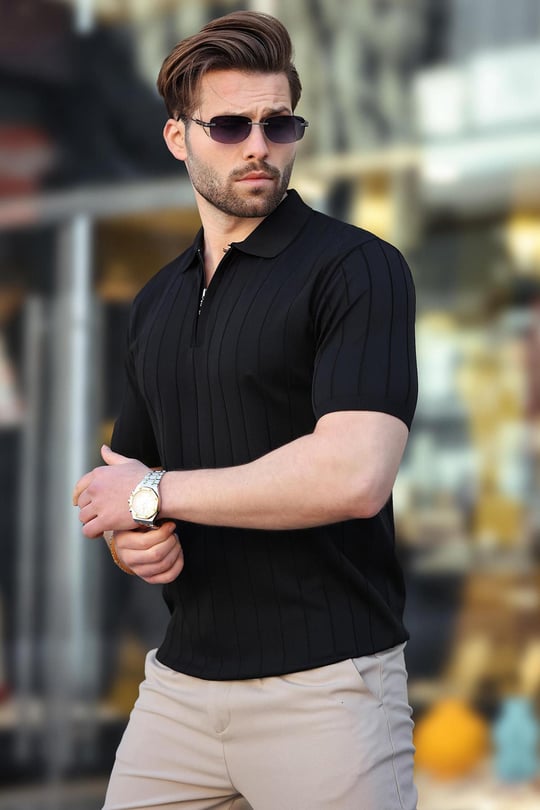 Madmext Orange Rapped Polo Shirt for Men Madmext Orange Rapped Polo Shirt for Men