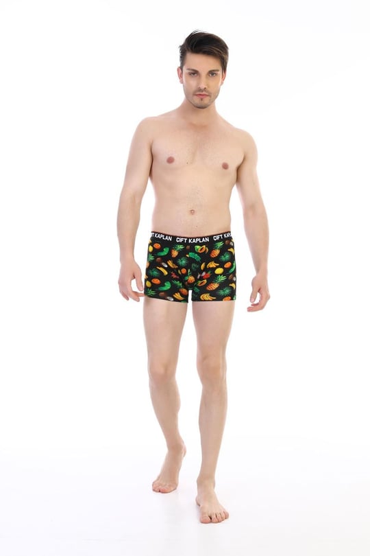 Erkek Renkli Figür Desenli Dijital Boxer 796