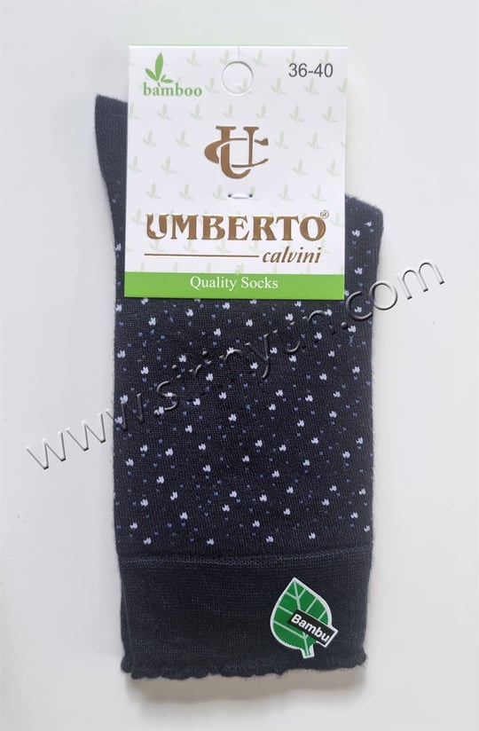 Umberto Kadın Bambu Likralı Kokulu Soket Çorap Desen 6 - Şirin Yün