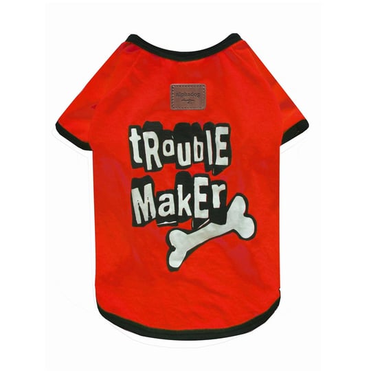 Alphadog Design Trouble Maker Kırmızı Köpek T-Shirt - T-Shirtler