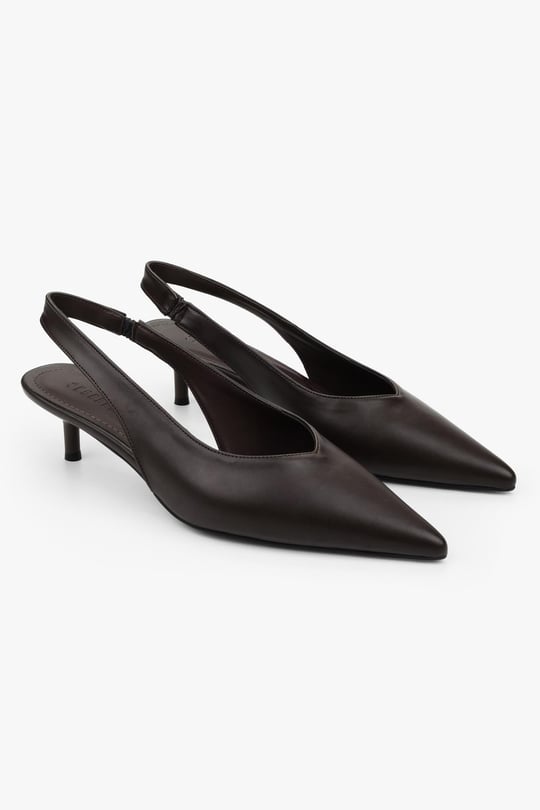 Kadın Enca Kahve Cilt Stiletto