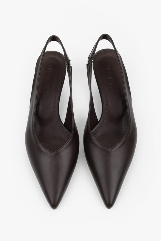 Kadın Enca Kahve Cilt Stiletto