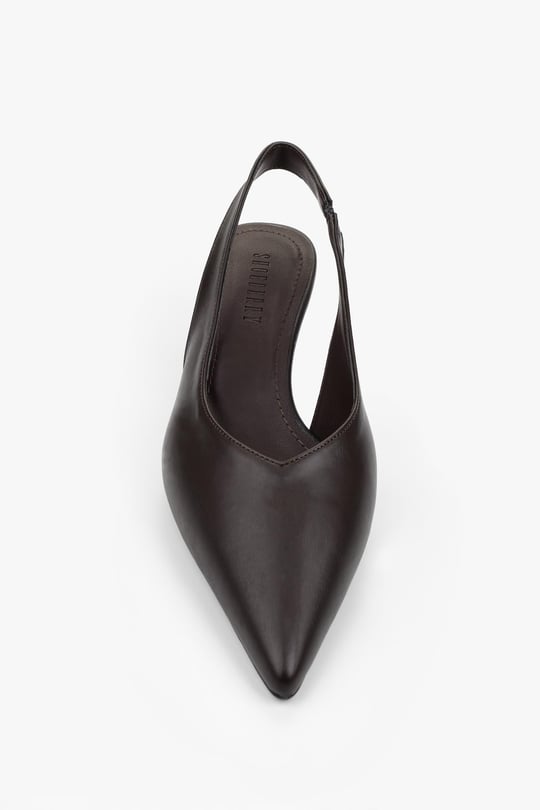 Kadın Enca Kahve Cilt Stiletto