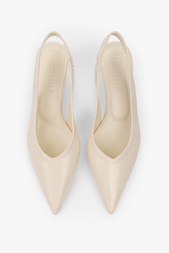 Kadın Etra Ekru Cilt Dolgu Topuklu Stiletto