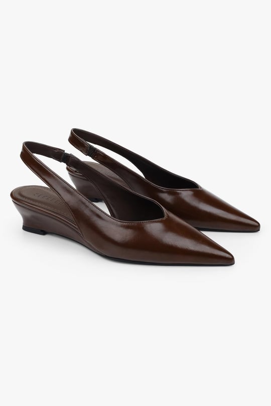 Kadın Etra Kahve Cilt Dolgu Topuklu Stiletto