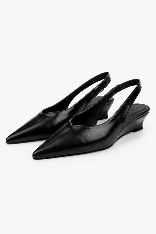 Kadın Etra Siyah Cilt Dolgu Topuklu Stiletto