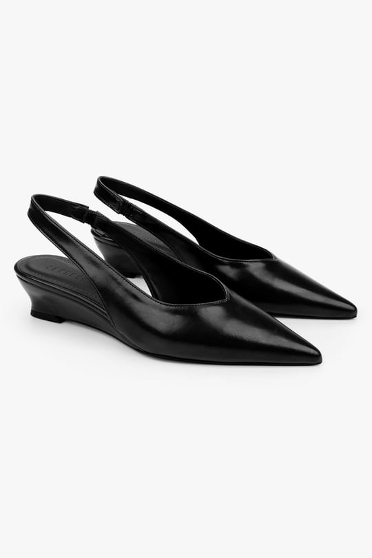 Kadın Etra Siyah Cilt Dolgu Topuklu Stiletto
