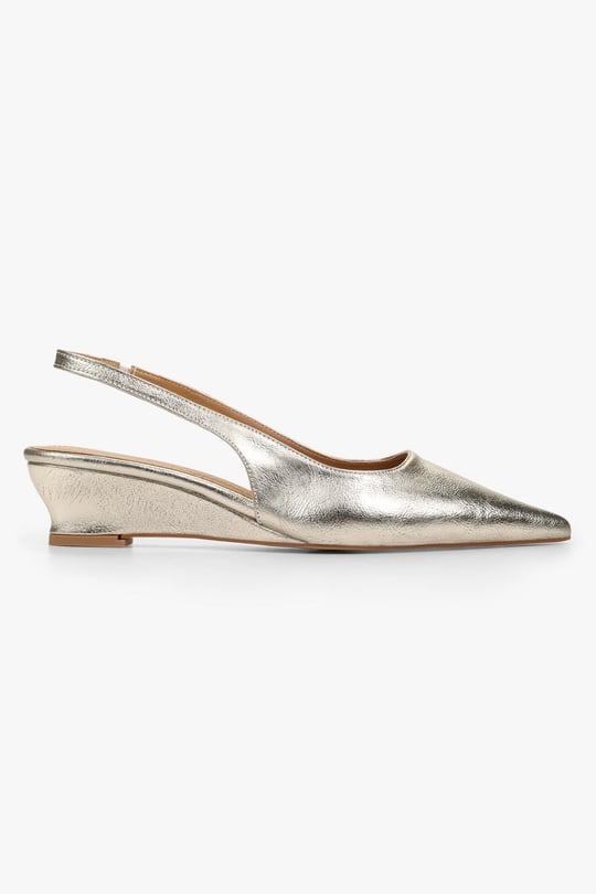 Kadın Pluto Altın Parlak Dolgu Topuklu Stiletto