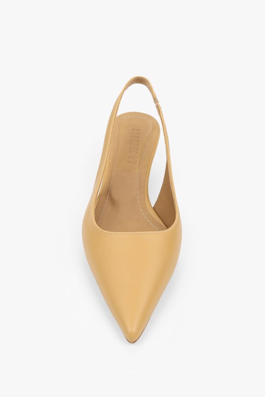 Kadın Pluto Camel Cilt Dolgu Topuklu Stiletto