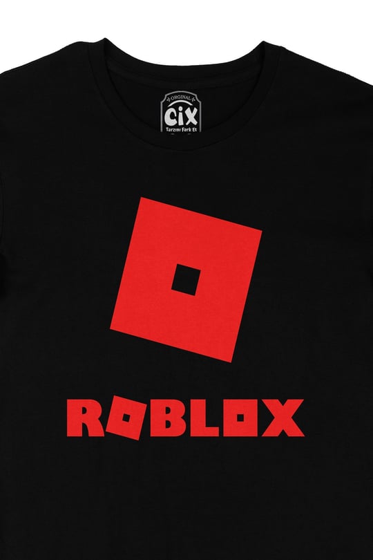 Roblox Logolu Siyah Tişört