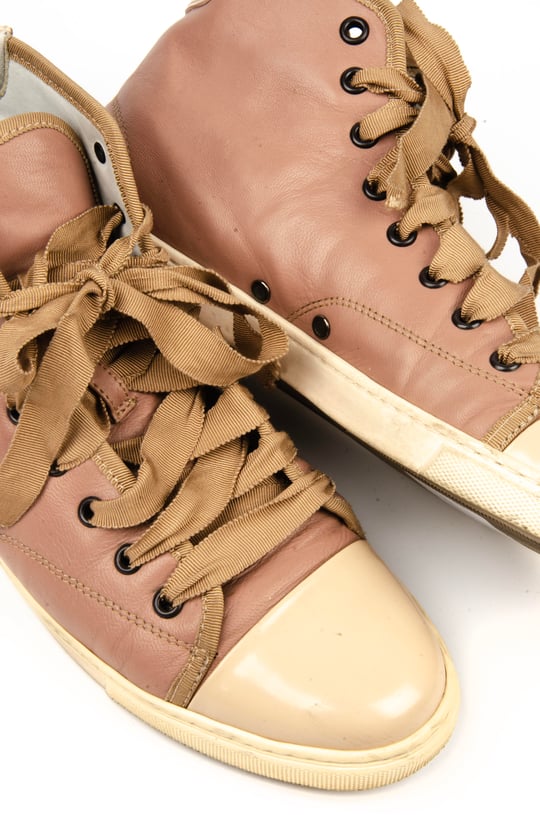 Lanvin Gul Kurusu High Top Sneaker 38