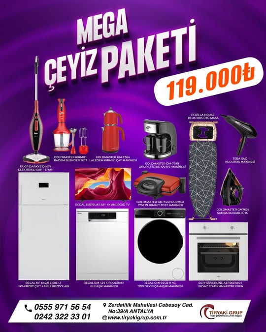 Regal NF 64021 E 586 LT No-Frost Çift Kapılı Buzdolabı Fiyatı ve
