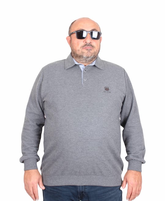 MocGrande Erkek Büyük Beden Polo Yaka Sweat Moc Grande 24410