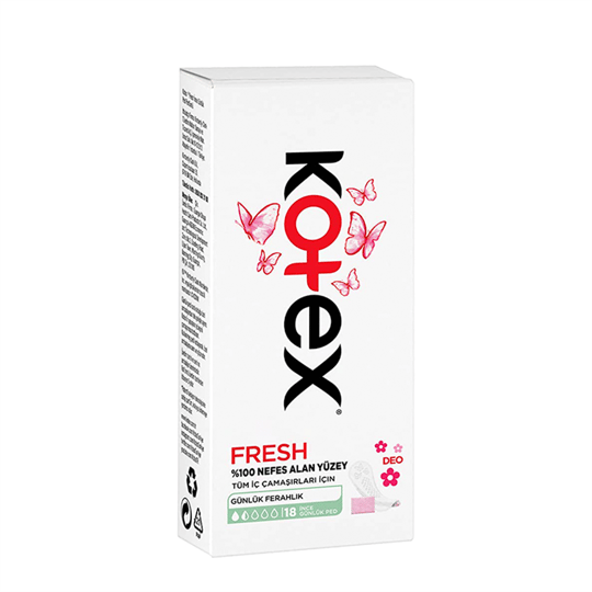 Kotex Fresh İnce Günlük Ped 18 Adet - Hijyenik Bakım - Kotex Ürünleri  Eczanemix.com'da!
