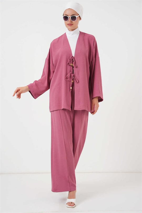 Bigdart Y26 6739 Gül Kurusu Ayrobin Kimono İkili Takım 36-44