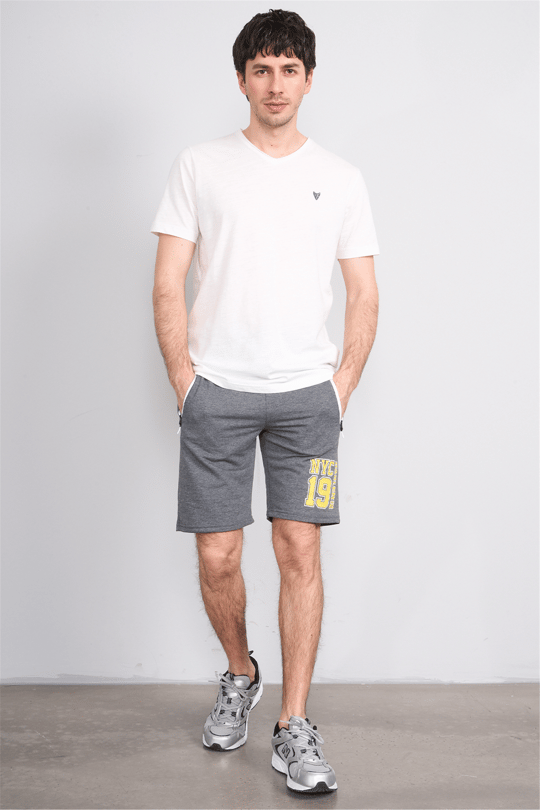 C.K Y26 1118 Mnt Antrasit Erkek Licrasız 2 İplik Short