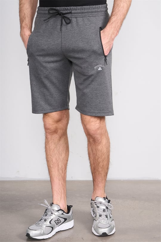 C.K Y26 1460 Mnt Antrasit Erkek Double Face Short