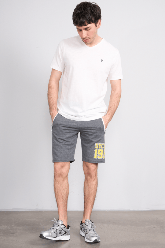 C.K Y26 1118 Mnt Antrasit Erkek Licrasız 2 İplik Short